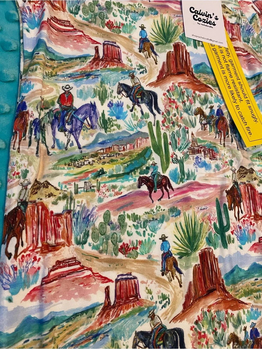Bamboo Desert Western Print Pajama Set